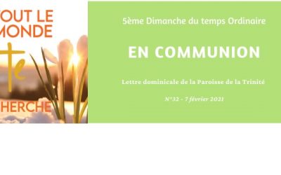Lettre « En Communion » du dimanche 7 février 2021