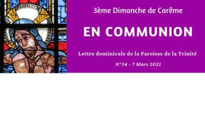 Lettre « En Communion » du dimanche 7 mars