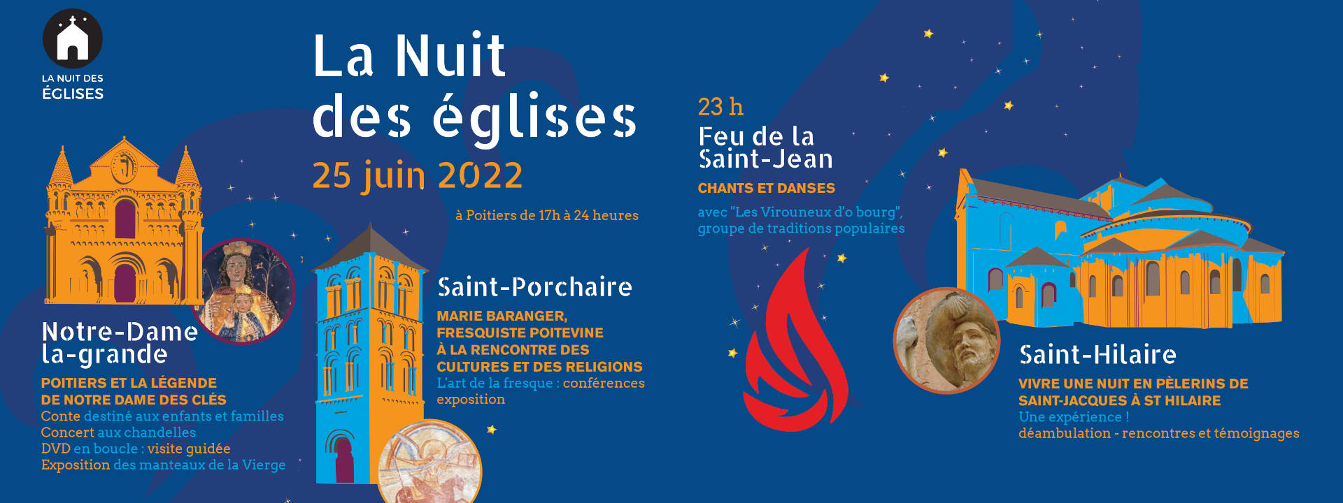 Nuit des églises à Poitiers le 25 juin 2022