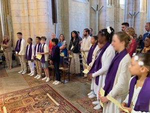 1re communion de l'école de la Providence, le 8 mai 2022 à St-Jean de Montierneuf