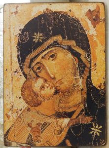 Notre-Dame de Vladimir, icône de la Vierge à l'Enfant, église de Mignaloux, paroisse de la Trinité de Poitiers