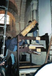 Remontage du sommier de Récit du grand orgue Wenner de l'église Saint-Hilaire à Poitiers